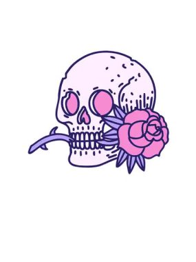 Bir kafatası ve gülün ikonik dövme görüntüsünün yükselişi ve yüzüşü