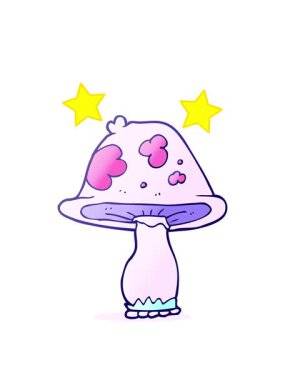 dönen yıldızların serbest çizim mantarı animasyonu