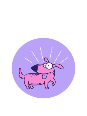 Dövme stili mutlu bir köpeğin animasyonunu genişletiyor