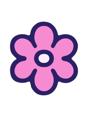 Çiçeğin çizgi film elementinin ışık efekti