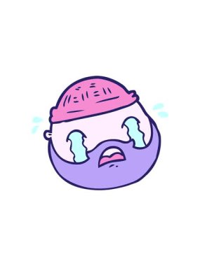 Sakallı erkek yüzünün hareketli animasyonu