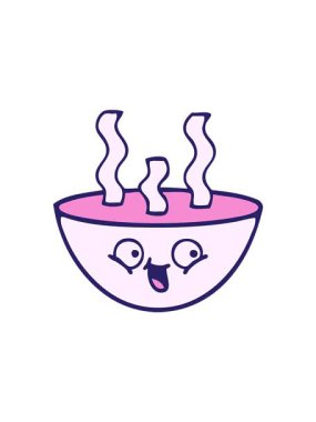 Bir kase sıcak çorba illüstrasyonunun dikkat çekici animasyonu