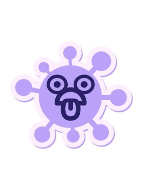 Titreyen hareket animasyonu tükenmiş virüs çıkartması