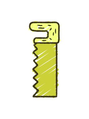 Testere Tebeşiri Çizim Çiziminin Renk Canlandırması