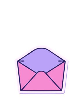 Garip bir el çizimi karikatür zarfının yapıştırmasını uzatıyorum.