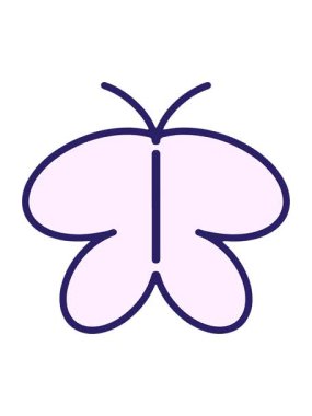 Basit bir kelebek çiziminin basınçlı animasyonu