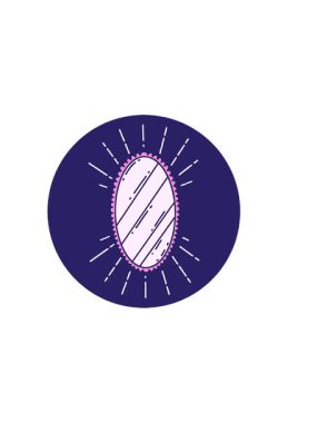 Dövme stili parlak aynanın yatay titreşimli animasyonu