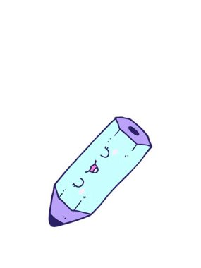 Eğlenceli kalem çizgi filminin animasyonunu genişletiyorum.