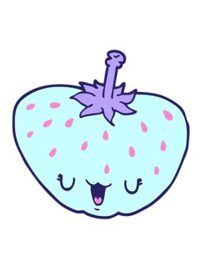 Çilek çizgi filminin basınçlı animasyonu