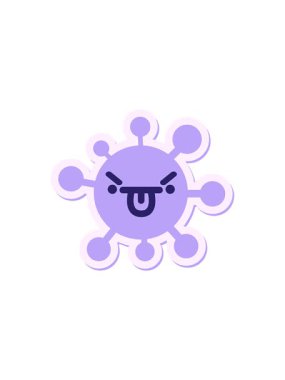 Yıldız patlaması etkisi. Kızgın yüz dili yapışkan.