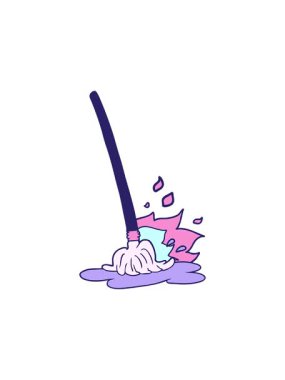 Islak çizgi film paspasının radyoaktif parlak animasyonu