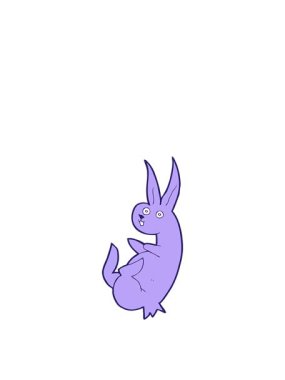 Sıçrama hareketi tavşan karalamalarının animasyonu