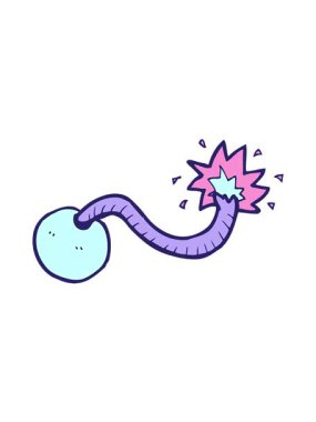 Çizgi film bombasının hareketli animasyonu