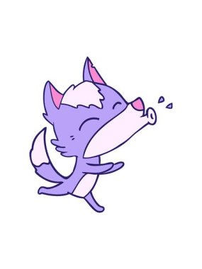 Uluyan kurdun basınçlı animasyonu