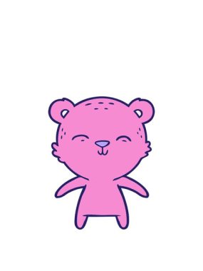 Neşeli ayı çizgi filminin animasyonunu uzatıyorum.