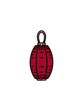 Japon lambasının el yapımı el yapımı el feneri animasyonu.