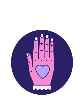 bir el resmi dövme biçiminin animasyonu açılıyor