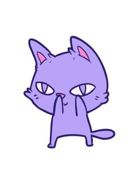 Bir kedinin hareketli animasyonu.