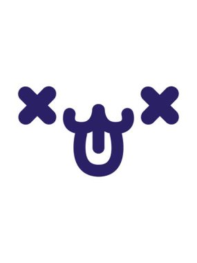 Sevimli ölü hayvan yüzü simgesinin canlandırma efektini göster