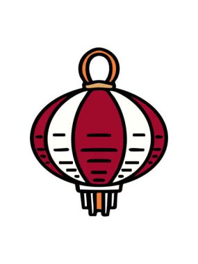 Geleneksel olarak yapılan Japon asma fenerinin canlandırma efekti