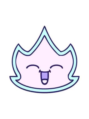 Ateşin tatlı çizgi filminin titreyen hareket animasyonu