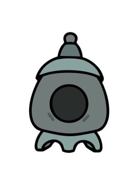 Geleneksel Japon ishidoro taş tapınağının titreşimli hareketli animasyonu