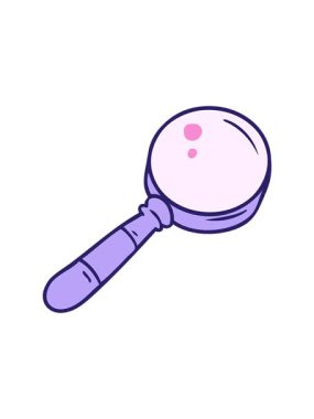 Bir büyüteç karikatürü çizilmiş el hareketli animasyonu