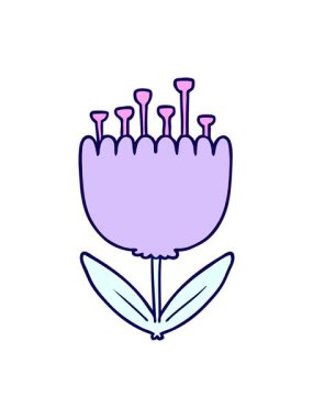 neon ışık efekti retro karikatür çiçeğinin animasyonu