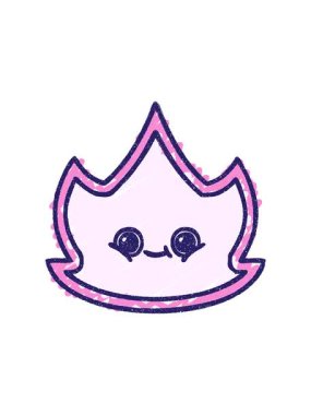 Tebeşir çiziminin hareketli animasyonu alev çizimi