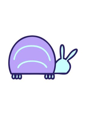 Yeşil bir böceğin titreyen hareketli çizgi filmi.