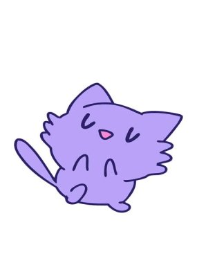 Sevimli küçük kedi hareketli animasyonu