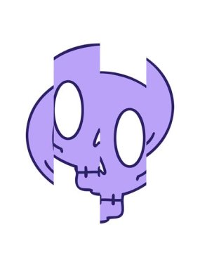 Korkunç kafatasının bölünmüş hareket animasyonu