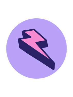 Şimşek tasarımının dönen hareket animasyonu