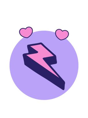 dönen kalp animasyonu yıldırım tasarımı