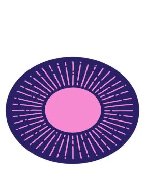 Güneşin ikonik dövme şeklindeki görüntüsünün hareketli animasyonu