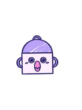 Tebeşirlenmiş tencerenin yatay titreşimli animasyonu