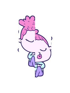 Sakin kadının bölünmüş hareket animasyonu