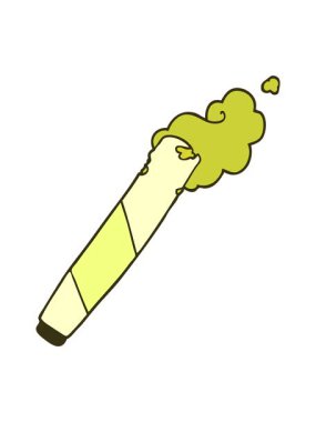 rulo sigara karikatürünün renk animasyonu değişiyor