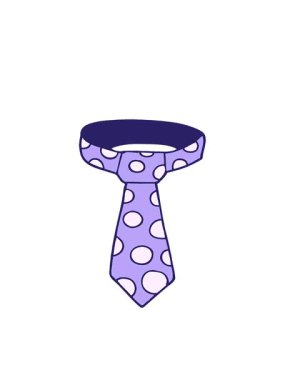 karikatür karalama desenli kravatın hareketli animasyonu