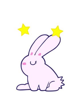 dönen yıldızlar tavşan çiziminin animasyonu