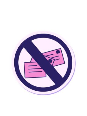 Yanıp sönen radyal çizgiler. Sevimli bir çizgi filmin çıkartması. Posta tabelası yok.