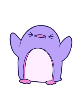 karikatür penguen tasarımının animasyonunu bob ve duraklat