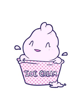 Tatlı dondurma çizgi filminin hareketli animasyonu