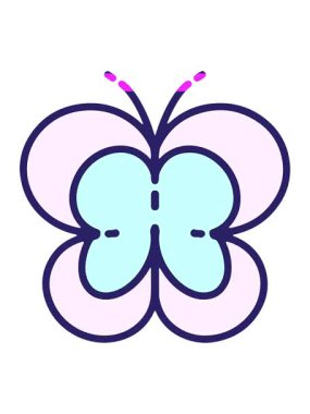 Basit, sevimli bir kelebeğin canlandırmasını çalıştır.