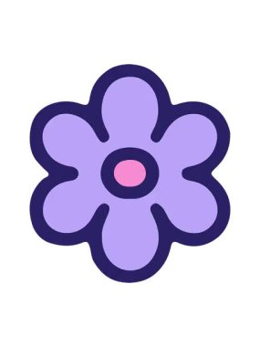 Basit çiçek çizim tasarımının pixelize etkisi canlandırması