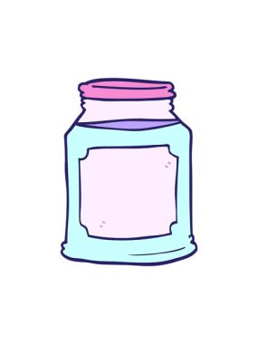 Kavanozdaki karikatür karalama mumunun dönen hareket animasyonu