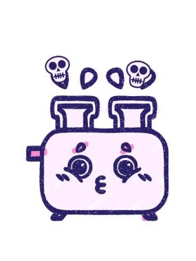 Kızartıcı Tebeşir Çiziminin kafatası animasyonu