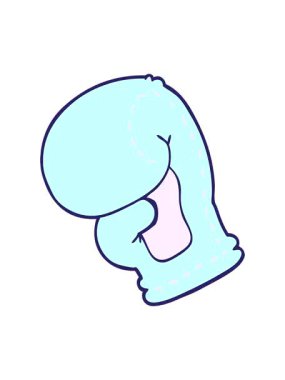 Çizgi film karalama boks eldiveninin canlandırma efekti