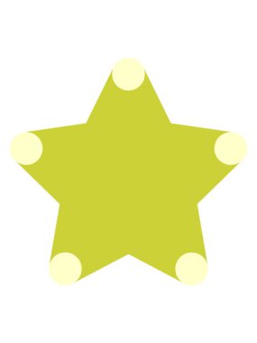 Yıldız dekoratif elementinin renk canlandırması değişiyor