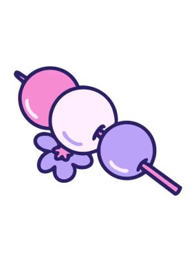 Geleneksel Japon tatlısının titreyen hareketli animasyonu